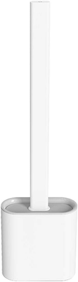 MBETA Soft Rubber Toilet Brush with Long Handle and Wall Hanging Design