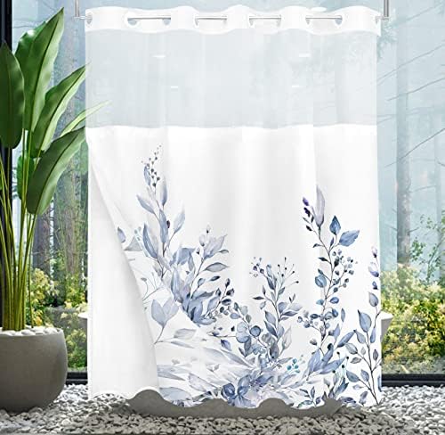 Tititex Serenity Lake Blue Eucalyptus Shower Curtain Set