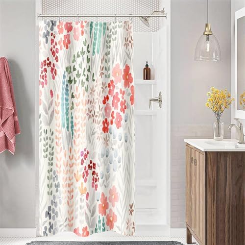 MAYZUS Small Stall Shower Curtain Set 36x72 Inch