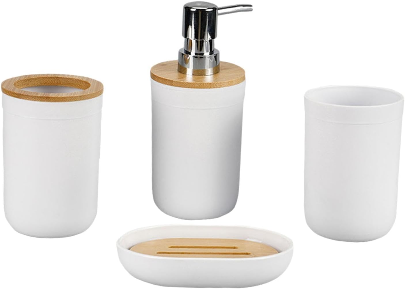 Ioensy 4X Bathroom Accessories Set White 1