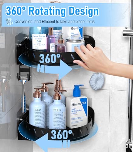 Buways 360 Rotating Corner Shower Caddy 2Pack
