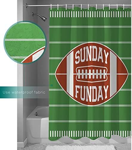 ZOE GARDEN American Football Shower Curtain Set