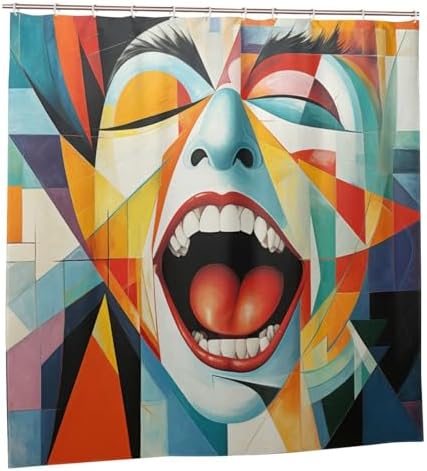 DAOWANGZUO Laughing Boy Shower Curtain Set 72x72in