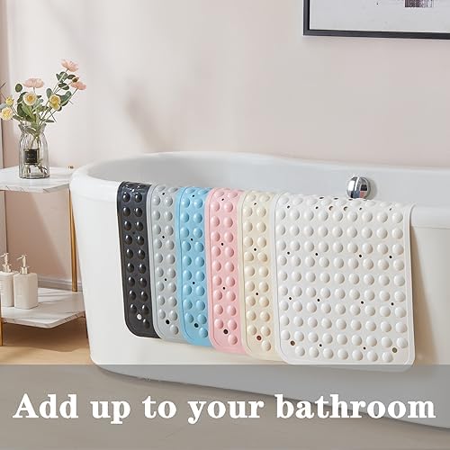 Yanzifly Extra Large Non-Slip Silicone Bath Mat - Black