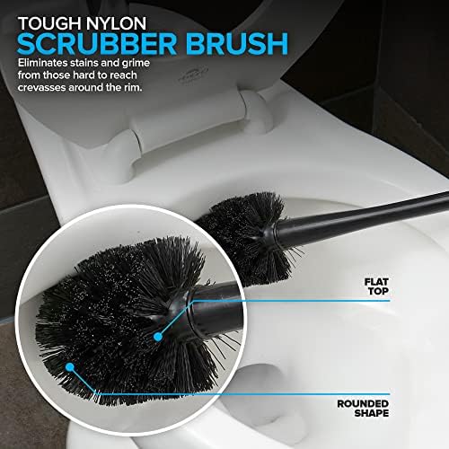 Toilet Plunger and Brush Set - 2 Pack Black
