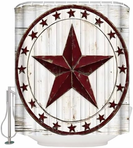 ZOE GARDEN Rustic Country Shower Curtain Set 72x72 1