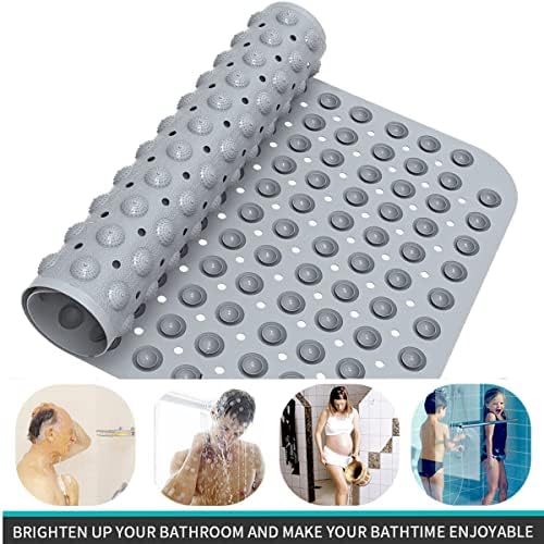Non-Slip Bath Mat with Suction Cups for Shower Stall