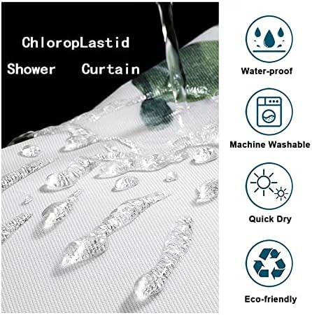Tropical Beach Shower Curtain with Hooks 72x72 Inch