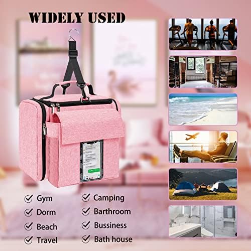 Tingroun Pink Shower Caddy Tote Bag Organizer