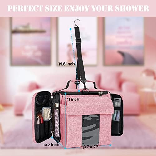 Tingroun Pink Shower Caddy Tote Bag Organizer