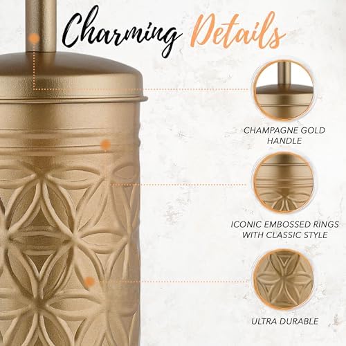 Autumn Alley Brushed Gold Toilet Brush Set