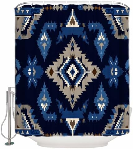 ZOE GARDEN Southwest Shower Curtain Set 72x72 1
