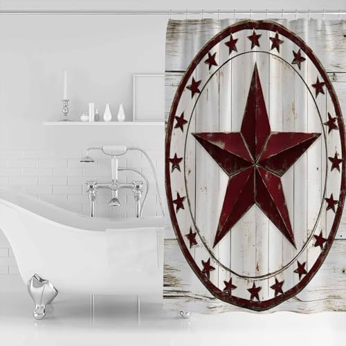 ZOE GARDEN Rustic Country Shower Curtain Set 72x72 1