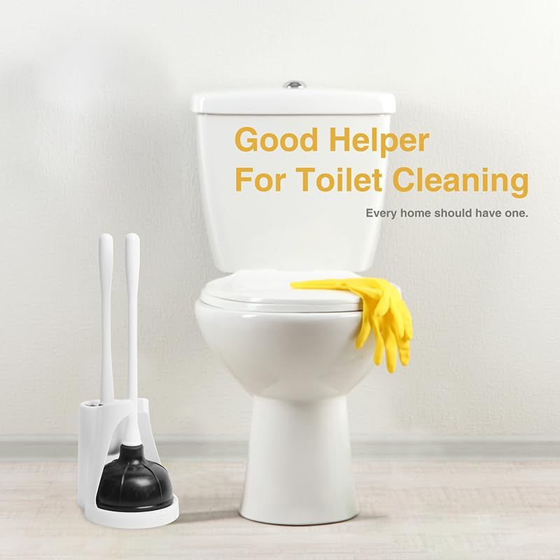 Innovatronic Toilet Plunger and Bowl Brush Set - White