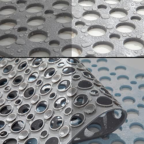 Anti Slip Bath Mat with Suction Cups and Drainage Pink 70x38cm