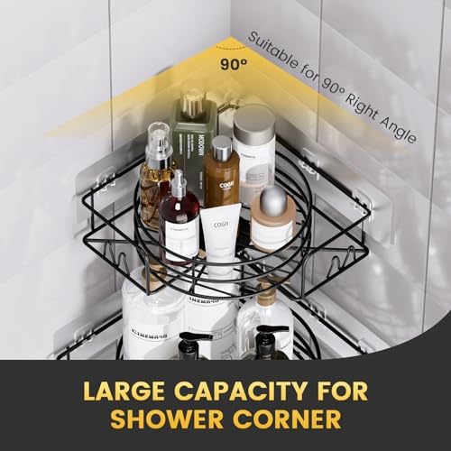 IUGOBI 2 Pack Corner Shower Caddy - Black