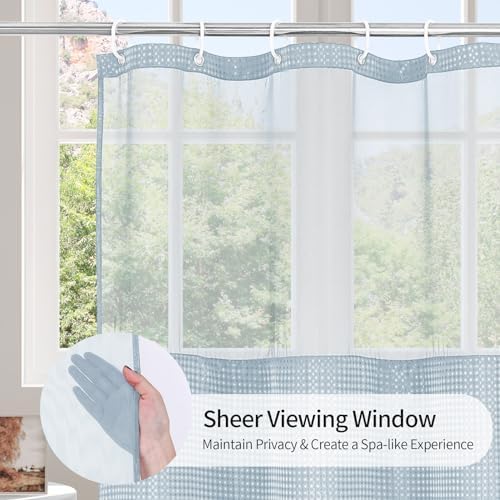 MitoVilla Blue Small Stall Shower Curtain Set
