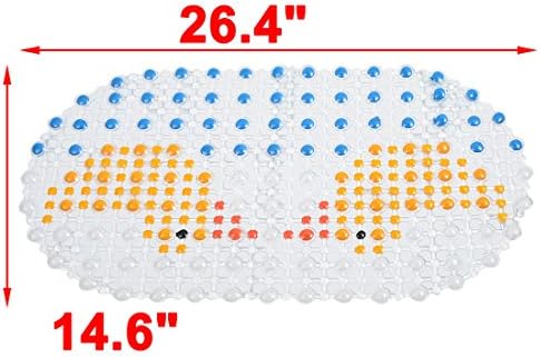 Qtqgoitem Rubber Duck Print Bath Mat Pad 67x37cm