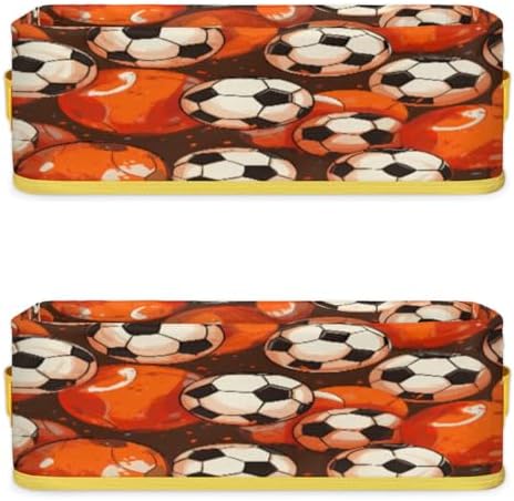 Skonsati Soccer Ball Toilet Paper Storage Basket with Handles