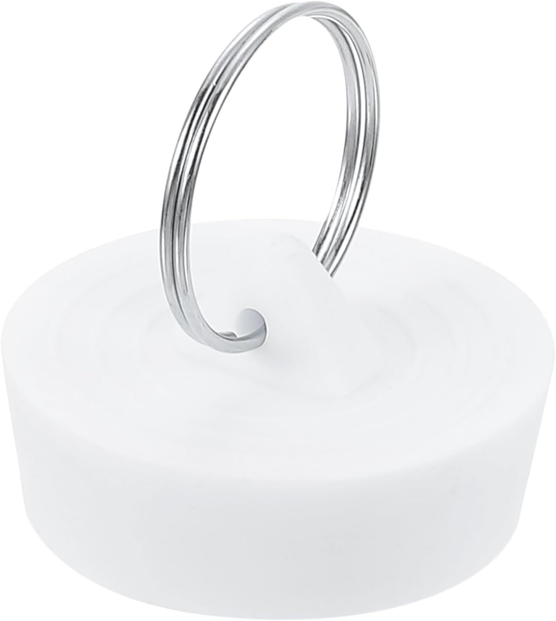 Uxcell Rubber Sink Plug with Hanging Ring White