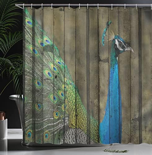 Ambesonne Peacock Shower Curtain 69 x 84 Brown Green