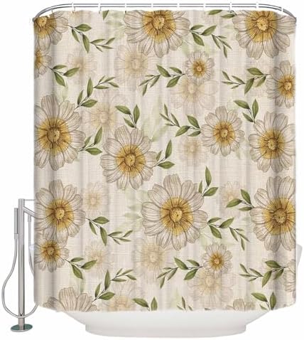 ZOE GARDEN Farmhouse Floral Shower Curtain Set