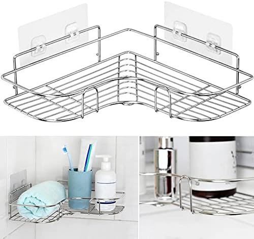 Stainless Steel Triangular Shower Caddy Organizer Rack