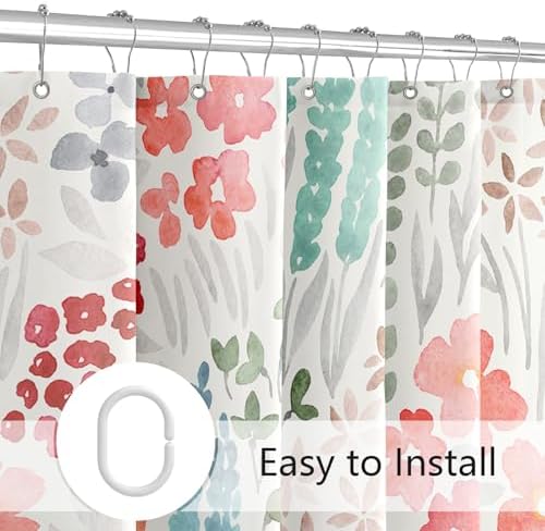 MAYZUS Small Stall Shower Curtain Set 36x72 Inch