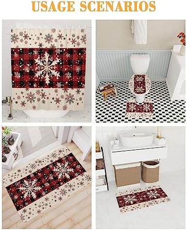 ZOE GARDEN Christmas Snowflake Bathroom Set