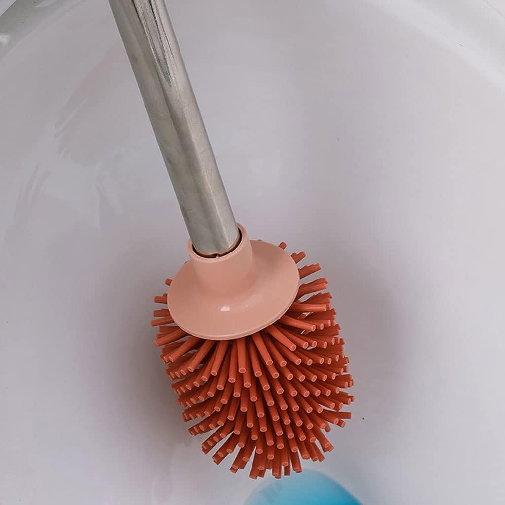 INKTUS Toilet Brush with No-Slip Handle and Quick Drying Holder Set