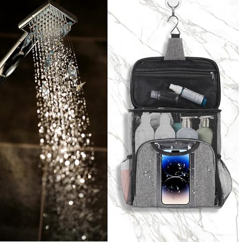 FURNIFE Mesh Shower Caddy Grey Dorm Room Essential