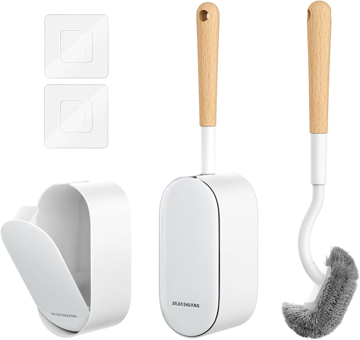 OSCIOSS Bamboo Toilet Brush Set 2 Pack