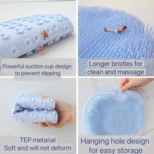Dr Bunny 2-Piece Foot Scrubber Mats with Suction Cups