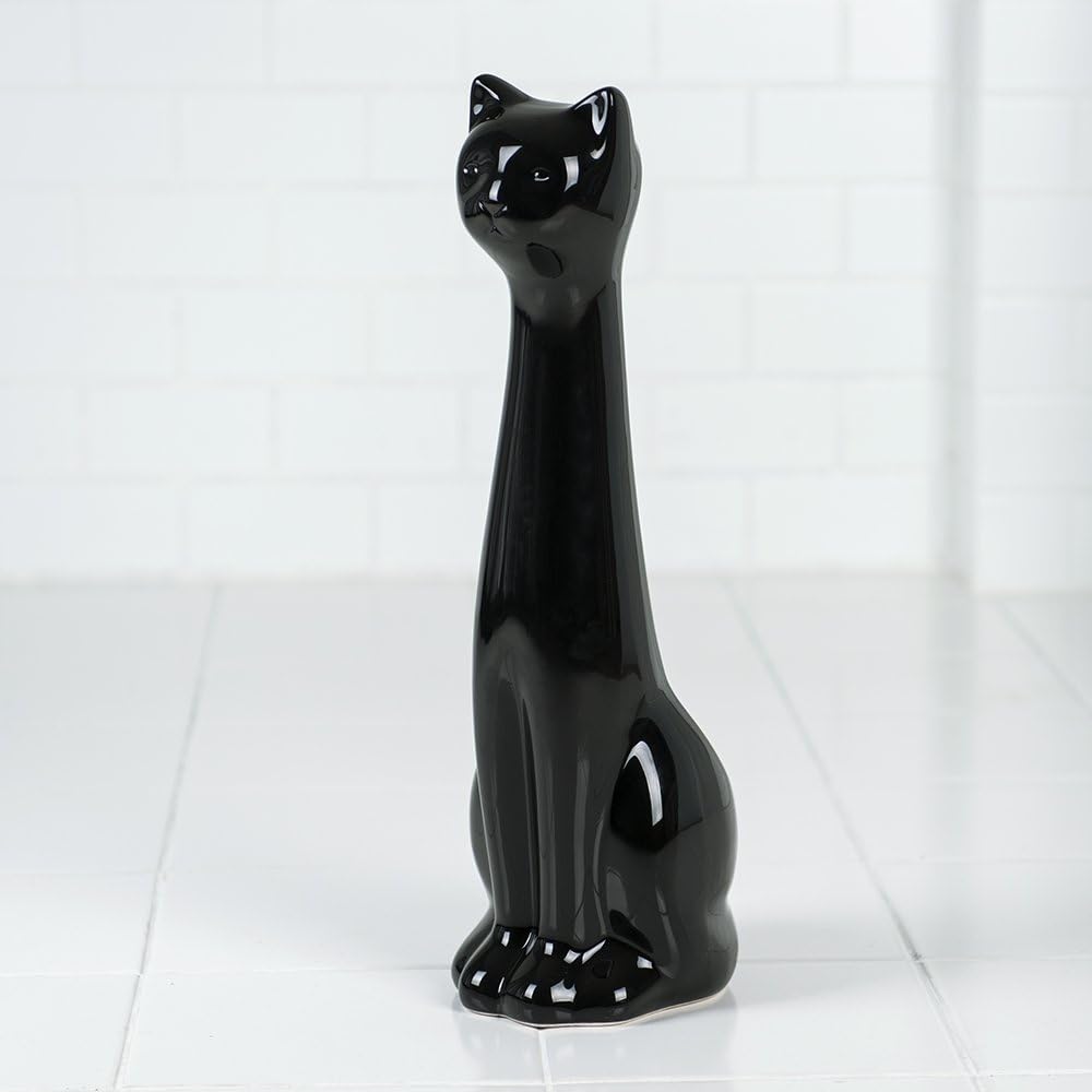 Allure Home Creation Black Cat Toilet Brush Holder and Brush Set 1