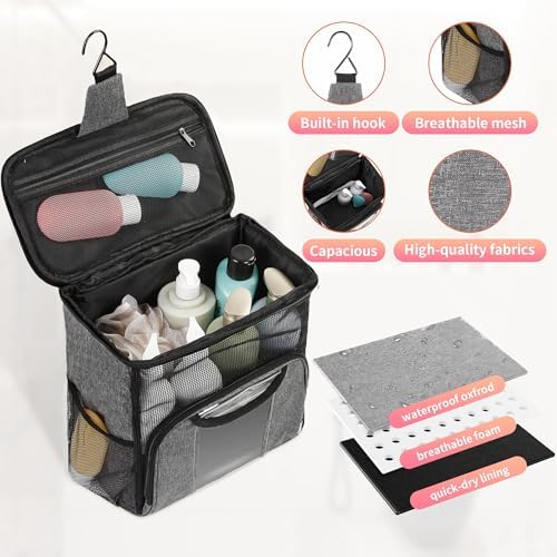 FURNIFE Mesh Shower Caddy Grey Dorm Room Essential