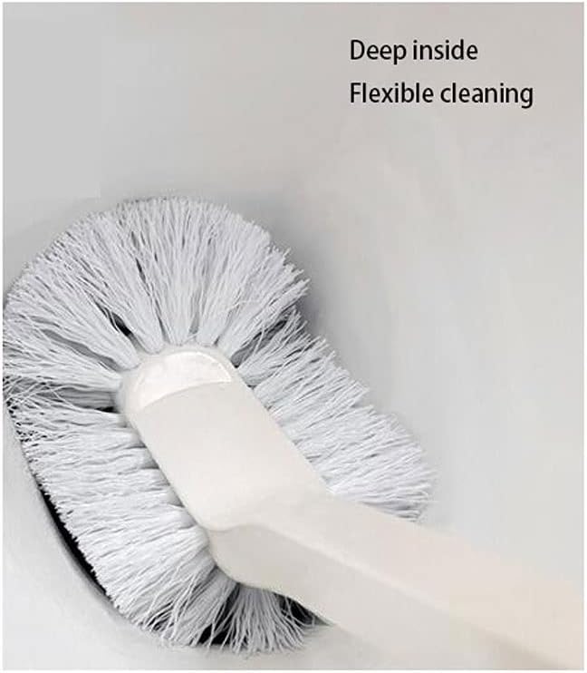 YYDS Toilet Brush with Holder and Base for Easy Cleaning
