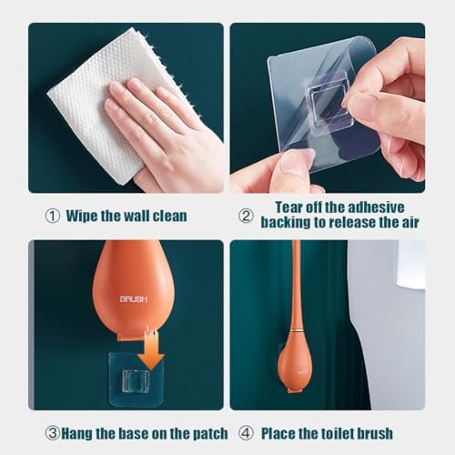 Lekxagabo Toilet Brush with Holder Green