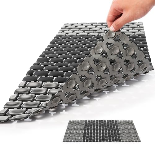 Non-Slip Shower Mat with Suction Cups and Drain Holes