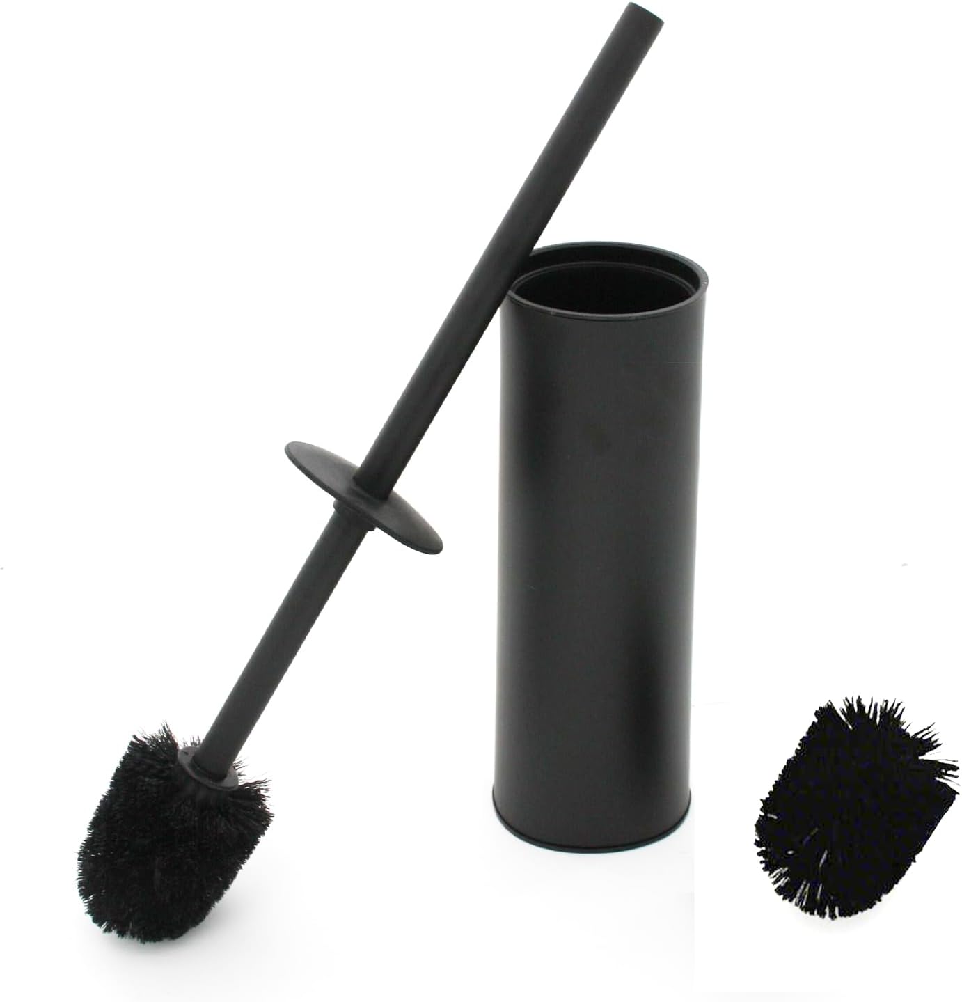 SUNTAI Toilet Brush and Holder with 2 Bristle Heads 1