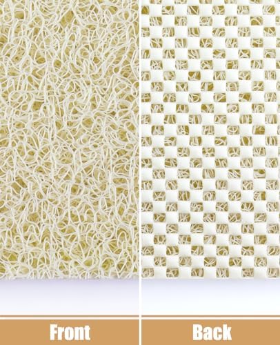 OTHWAY Non Slip Shower Mat for Wet Areas PVC Loofah Mat Beige