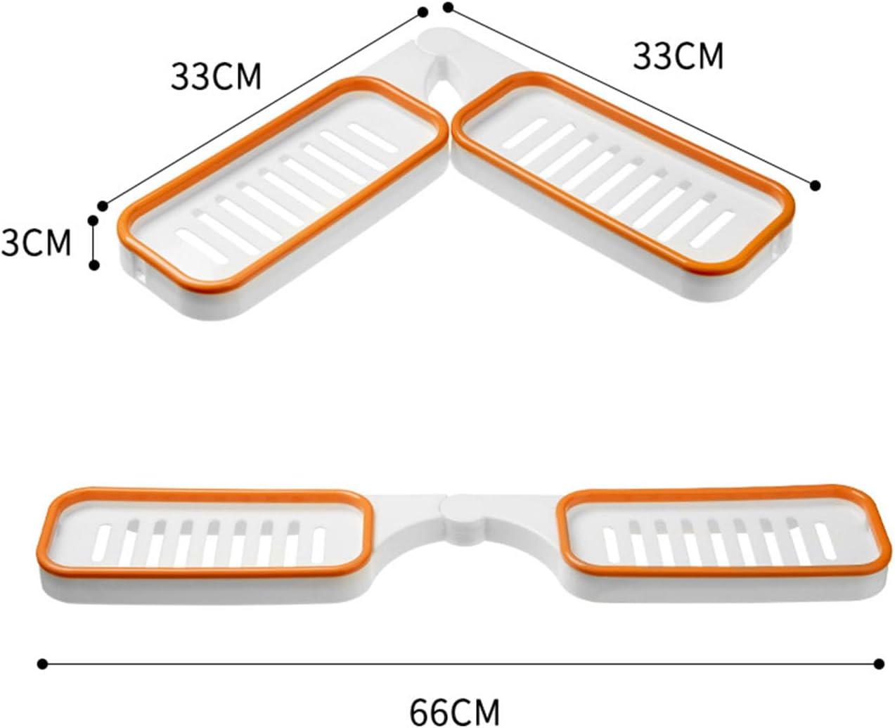 Tissting Foldable Corner Shelf for Bathroom Kitchen