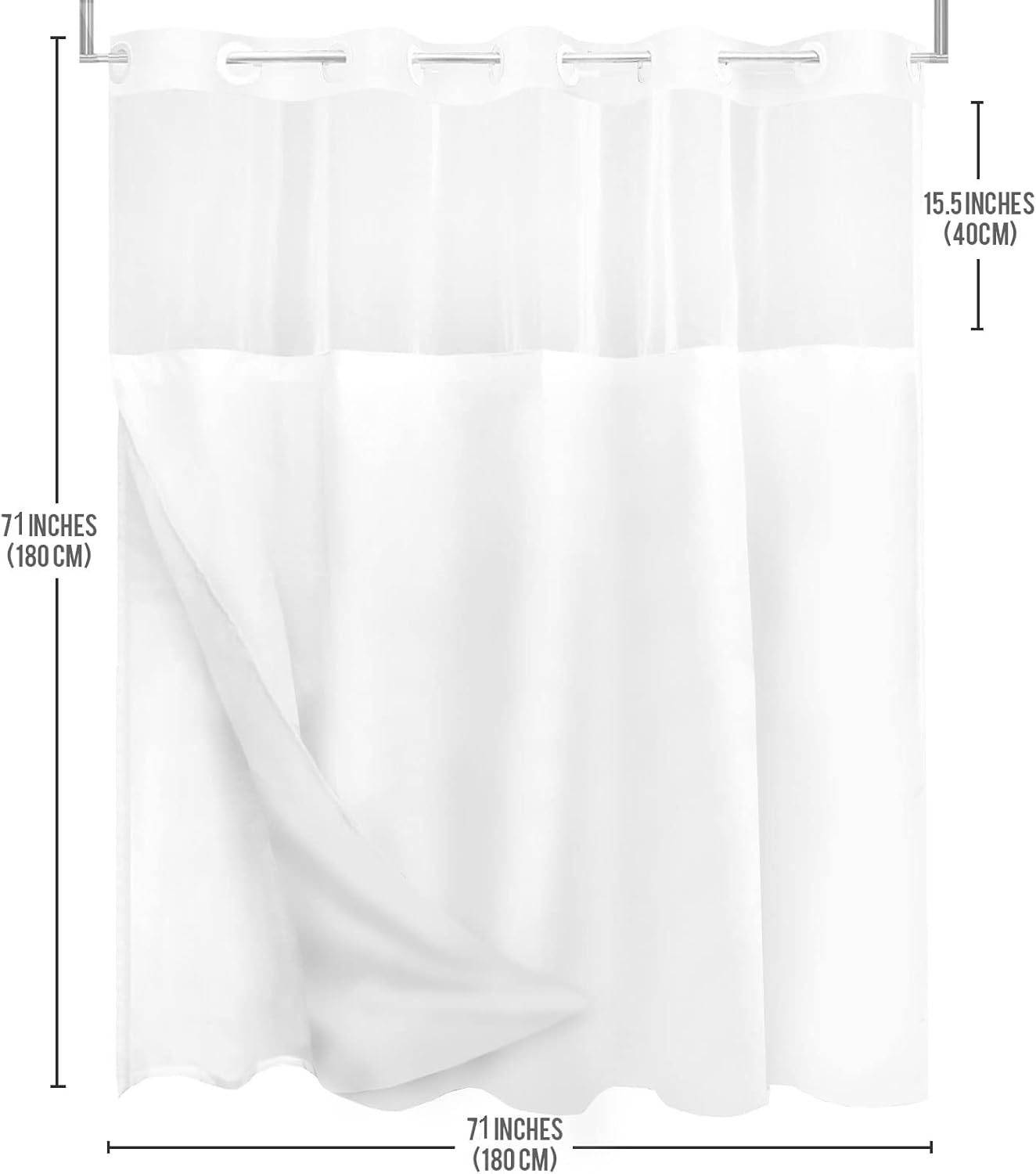 Tititex Serenity Lake Blue Eucalyptus Shower Curtain Set