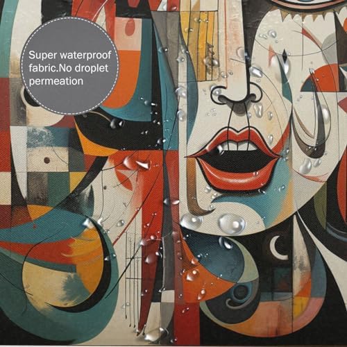 DAOWANGZUO Female Face Shower Curtain Set