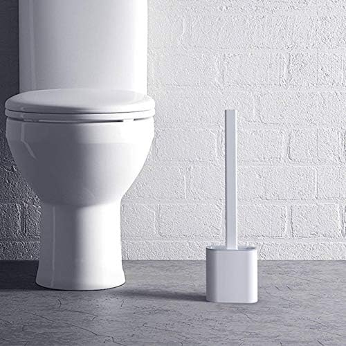 MBETA Soft Rubber Toilet Brush with Long Handle and Wall Hanging Design
