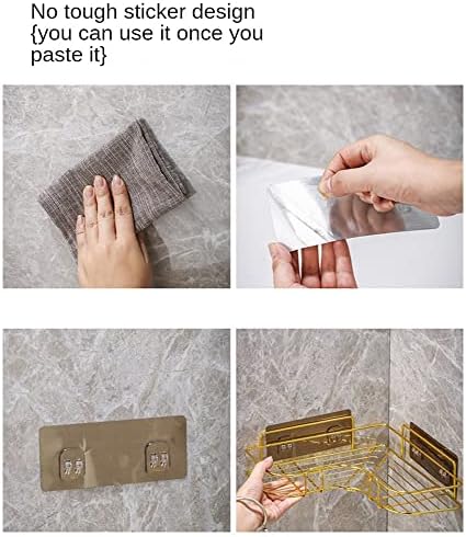 Stainless Steel Golden Shower Shelf Organizer