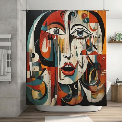 DAOWANGZUO Female Face Shower Curtain Set