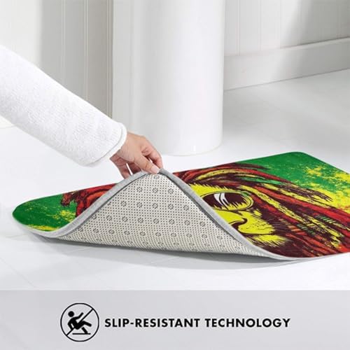 BoomDragon Anti-Slip Bathtub Mat with Cool Reggae Design