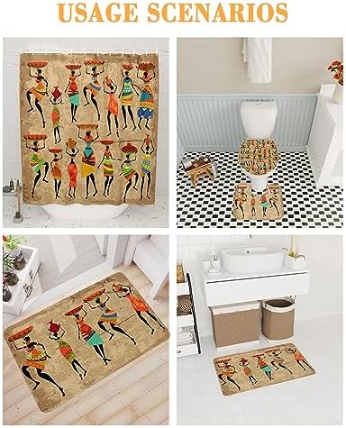 ZOE GARDEN African Women Bohemian Bathroom Set