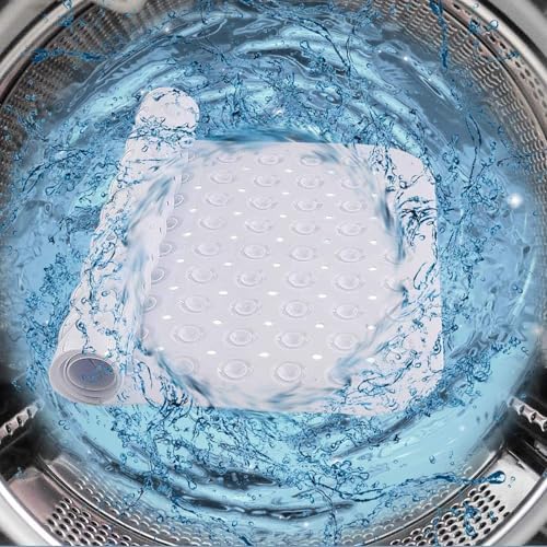 XKVUKXO Non-Slip Bath Mat with Suction Cups 394x157 Inch Grey