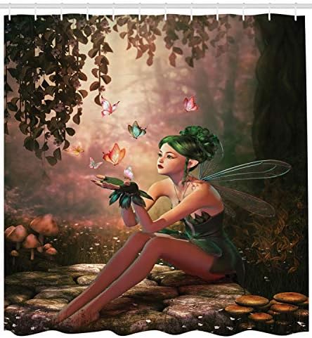 Ambesonne Tale Shower Curtain Set with Hooks 1